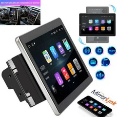 10.1″ Android 15 Touch Screen Car Stereo Radio GPS WIFI BT Double 2DIN Rotatable