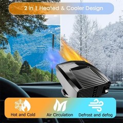 1200W Heater Portable Heating & Fan Defroster Demister for Car Truck DC 12V/24V