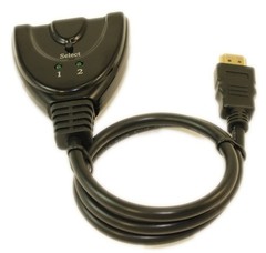 2 IN/1 OUT HDMI Switch AUTO-SELECT Pigtail Style 4K@60Hz/4:4:4/HDCP2.2