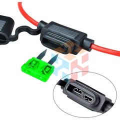 3 Pack 14 Gauge Mini ATC 30A Fuse Holder In-Line AWG Wire Copper 12 Volt Blade