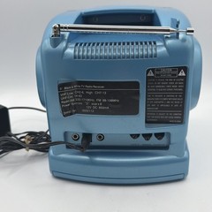 Vintage Blue CRT TV Portable 5″ Black & White Mini TV AM/FM Radio Works