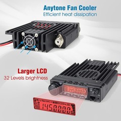 AnyTone AT-588Max 70W VHF Mobile 2 Meter Ham Radio, Air Band RX