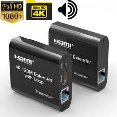 4K 1080P HDMI Extender Audio Kit over RJ45 ethernet cat6/5e 60M 120M PS4 PC HDTV