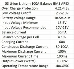 5S 60A 18.5v 21V Li-ion LiPo Lithium BMS Battery Balance 3.7v
