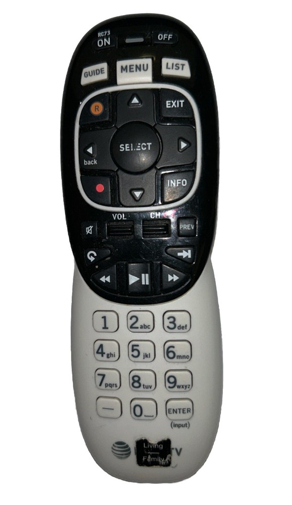 DIRECTV IR/RF Universal Ergonomic Genie Remote RC73 AA Battery Req, No Batt Cov