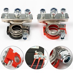Car Marine Top Post Battery Terminals Clamp Connectors Positive Negative Ends 4X