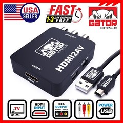 HDMI to RCA AV HD Converter Adapter Composite Cable CVBS 3-RCA Audio Video 1080P