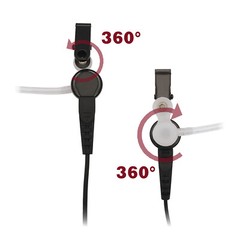 2x Acoustic 3.5mm Listen-Only Earpiece for Speaker Mics Motorola, Kenwood & More