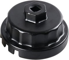 Oil Filter Wrench, 64MM Heavy Duty Oil Filter Cap Removal Socket Color: Black