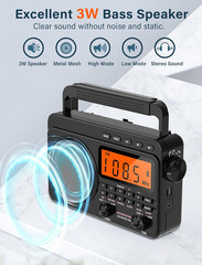 NOAA Weather Alert Radio,Digital AM FM Shortwave Radio with Best Reception,4000M