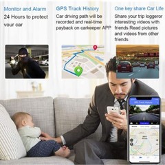 4K 12″ Dash Cam Mirror GPS WiFi Voice Control Car Rear View Backup Dual Camera