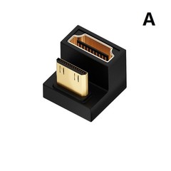 1Pc U Shape Mini HDMI to HDMI Adapter Durable 8K Mini HDMI Male to 180 Degree zz