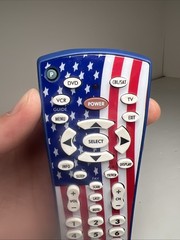 Radio Shack Universal Remote Control 4 in 1 American Flag Red White & Blue USA