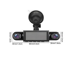 360° 4 Channel 1080P HD Car Dash Cam Front and Rear Inside Left Right + Camera