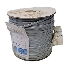 1000FT 26AWG 6 Conductor Telephone Phone Line Flat Cable Stranded Wire Silver