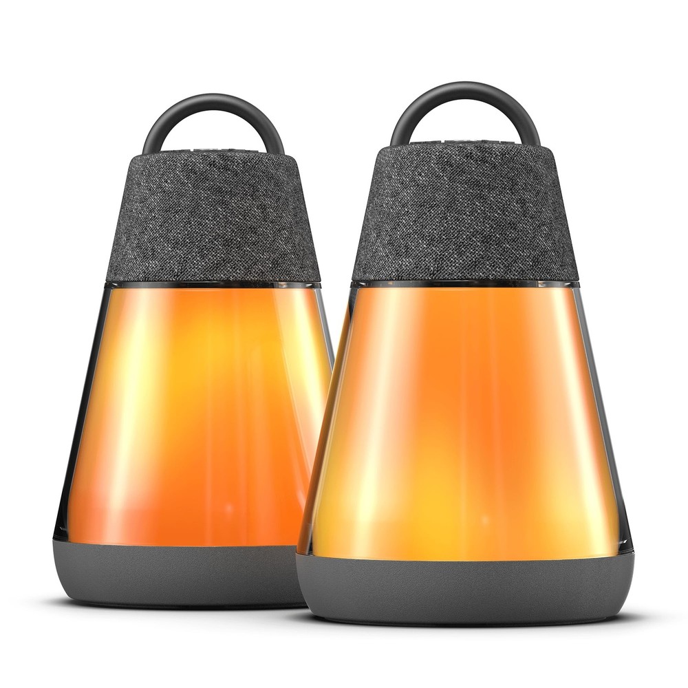 ION Luma Duo Lantern Bluetooth Speaker Pair (2 Speaker) –360° Sound, Multi-Color
