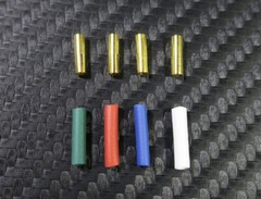 24K GOLD plated CONNECTOR CLIPS & TUBES for Phono Pick-up Cartridge NEW DESIGN –