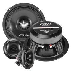 2x PRV 6.5″ Bullet Midrange Speakers + 2x Super Tweeters 1080 Watts Package