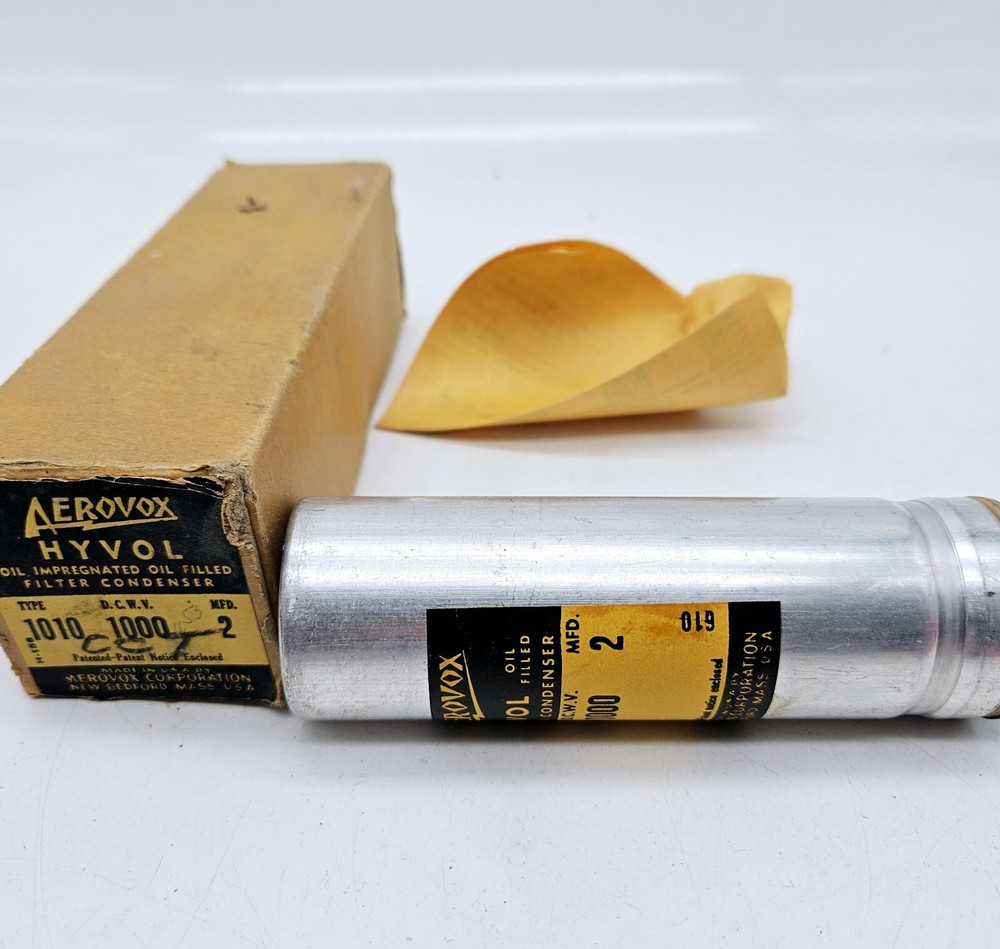 Aerovox Hyvol Oil Filter Condenser 1010 DCWV 1000 New in Original Box