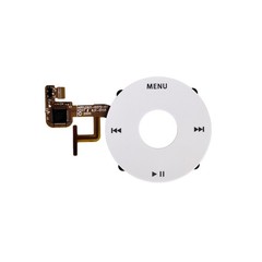 White Click Wheel Flex for iPod Classic Video 5th 5.5 gen 30gb 60gb 80