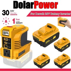 DCB205 5.0Ah Battery For DeWalt 20V Power Inverter 220W 110V AC Portable w/LED
