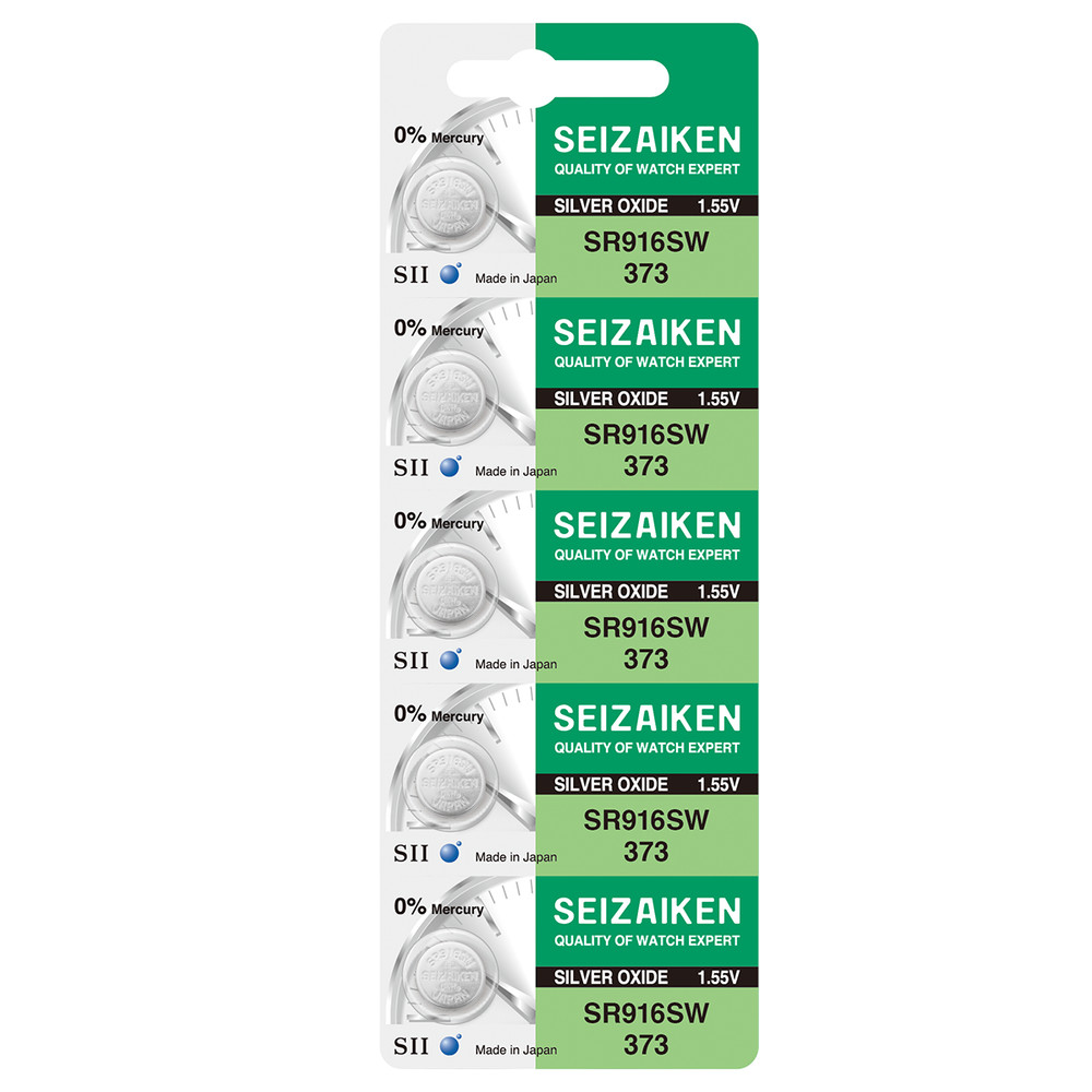 Seizaiken 373 SR916SW 1.55V 0%Hg Silver Oxide Watch Battery – Wholesale