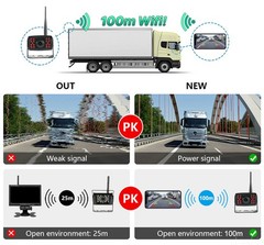 WiFi Wireless Car Truck RV Trailer Rear View Backup Camera 720P For iOS Android