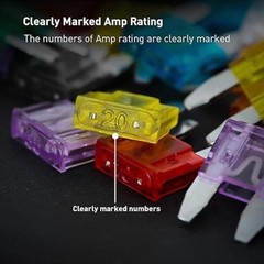 120Pcs Blade Fuses Assortment 5, 7.5, 10, 15, 20, 25, 30 AMP Regular Mini ATM/AP
