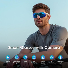 4K AI Smart Glasses with Camera, HD Video, Bluetooth, No SD Card Needed