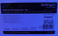 StarTech.com HDMI over Cat5/Cat6 Extender 230ft ST121HDBTE Power over Cable NEW