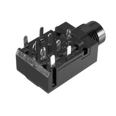 5Pcs PCB Mount 6.35mm 9 Pin Socket Headphone Stereo Jack Audio Video Connector