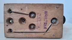 Vintage Morse Telegraph Key FEP Educational Wooden Russian Soviet USSR 1954