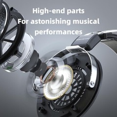 FiiO/JadeAudio JT1 Professional Studio Headphones for Recording Gaming with Mic
