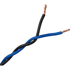 Audtek 16 AWG Stranded OFC Twisted Pair Speaker Wire Blue/Black 100 ft.