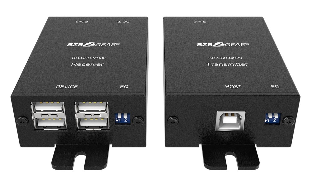 BZBGEAR BG-USB-MR80-b 4-Port USB 2.0 Extender over Single Cat5e/6/7 Cable