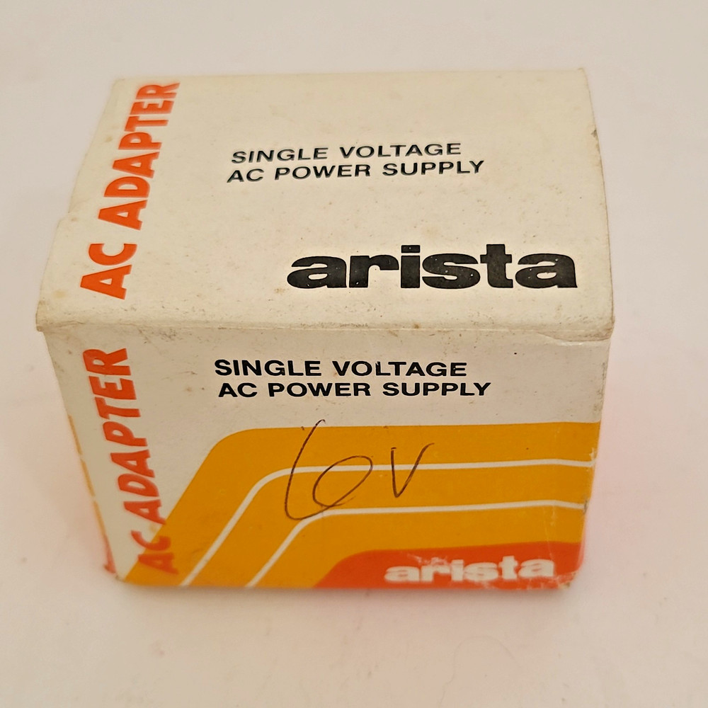 Arista 672 AC Adapter Power Supply 6 Volts, 100 MA, New Old Stock