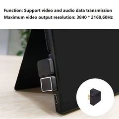 1Pc U Shape Mini HDMI to HDMI Adapter Durable 8K Mini HDMI Male to 180 Degree zz