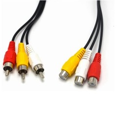 10FT 3-RCA Male to Female Extension Audio Video Cable TV HDTV DVD Cord AV N323