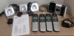 AT&T CL82414 – 4-Handset Cordless Phone Landline Answering Machine Home System