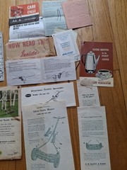 Vtg. Various Appliance, Lawn, Bicycle Manuals: