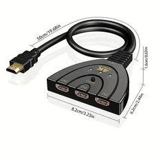 4K HDMI Switch 3 Port Splitter Cable Switcher HUB Adapter for HDTV PS4 Xbox PC