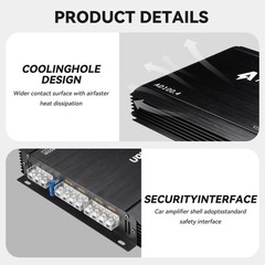 8800W 4CH Class AB Car Amplifier Stereo Audio Power Amp for Subwoofers & Speaker