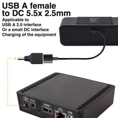 Danfetsoy USB 2.0 A Female to DC 5.5 x 2.5mm Male Power Adapter 5V 3A Fast Ch…
