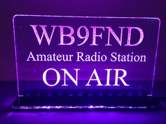 Solid Color 110V Custom Engraved LED Ham Shack Amateur Radio Call Sign Plaque