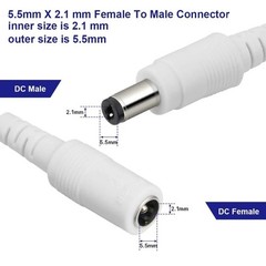 DC 12V Extension Cable 5.5mm x 2.1mm Male Female Power Cord For CCTV Camera LED