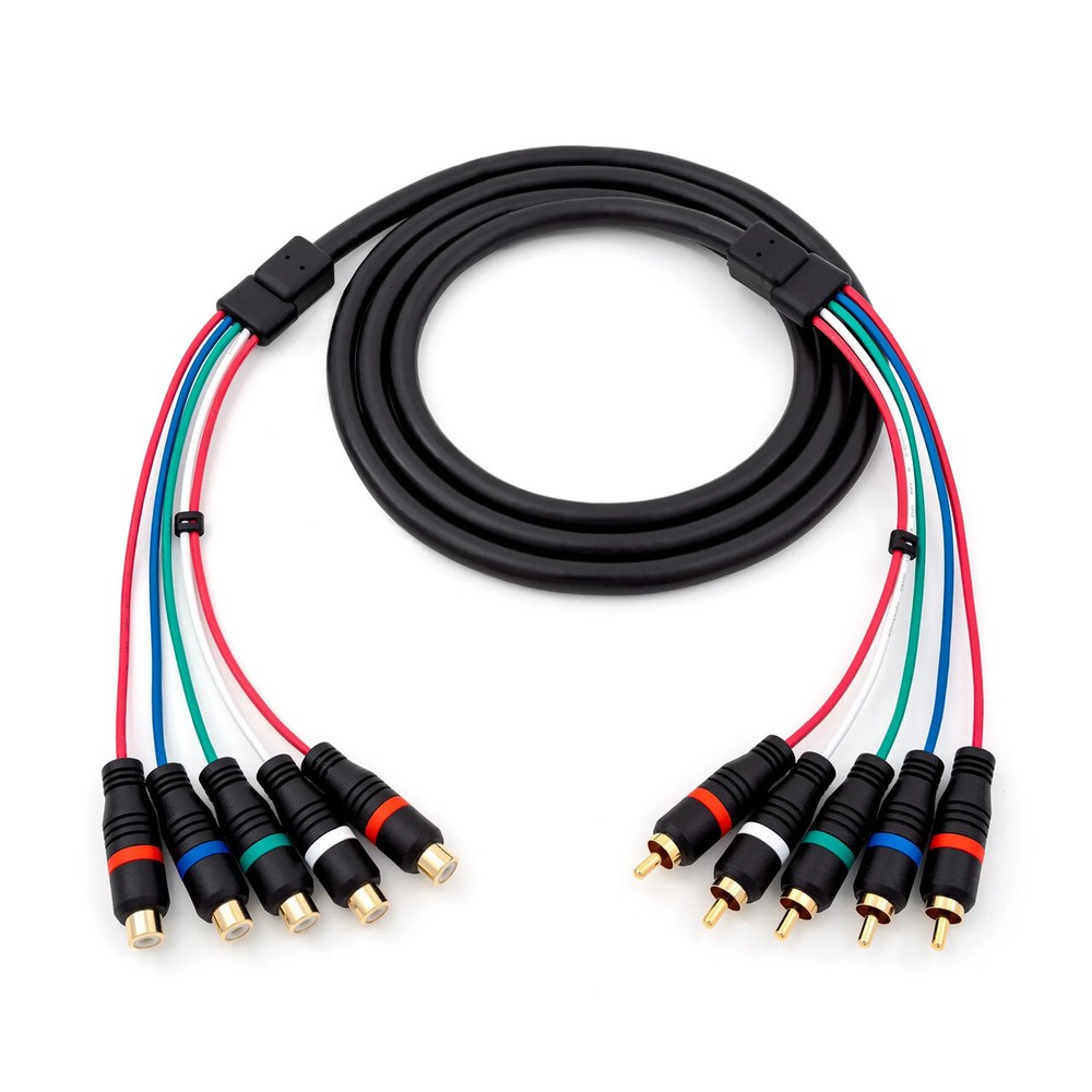 6ft 5x RCA YPbPr Component Extension Cable – HD Retrovision