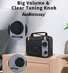 Multi-Band AM/FM/SW1-2 Radio Transistor Radio AC or Battery Operated with Best