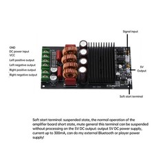 HiFi Amplifier Board Audio Module Maximum Output Power: 600W (300W x 2)