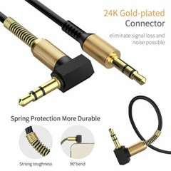 3.5mm Male to Male AUX Cable LOT L-Shaped Right Angle Car Audio Headphone Jack