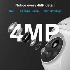 ARCCTV 4MP WiFi6 Wireless Outdoor Security Camera Solar Battery Powered PTZ Cam